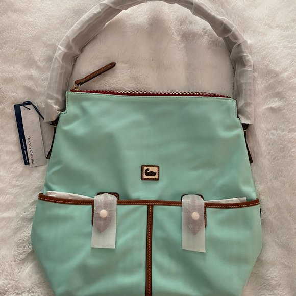 Dooney & Bourke Bags Dooney Bourke Camden Nylon Hobo Bag Aqua Nwt Poshmark